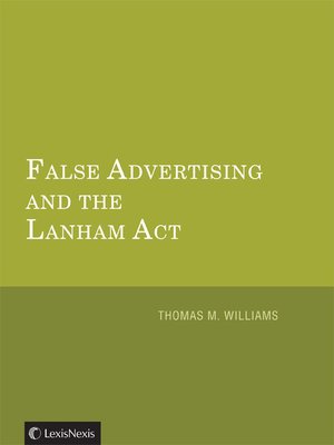 cover image of False Advertising and the Lanham Act